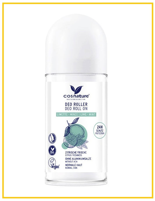 COSNATURE Natural Organic Lime &amp; Mint Antiperspirant Roll-On (50ml)