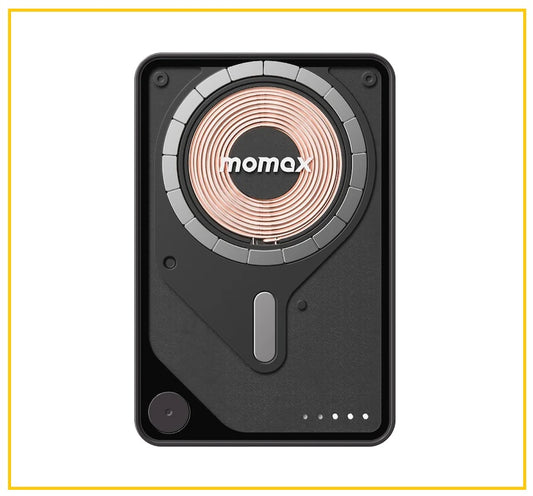 MOMAX 磁吸無線充帶線行動電源連支架 1-POWER X PRO MAGNETIC WIRELESS POWER BANK 5000MAH WITH BUILT-IN USB-C CABLE #BLACK / #GREEN / #WHITE / #YELLOW IP131