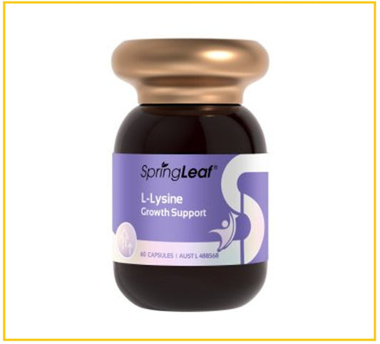 SPRINGLEAF 綠芙賴氨酸鈣D五維成長素60粒 L-LYSINE GROWTH SUPPORT 60 CAPSULES