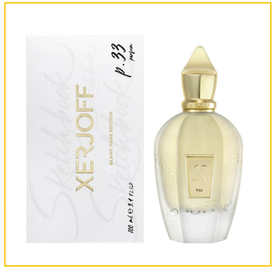 XERJOFF 希爵夫P33空白頁版香精香水 SKETCHBOOK P.33 BLANK PAGE UNISEX PARFUM 100ML