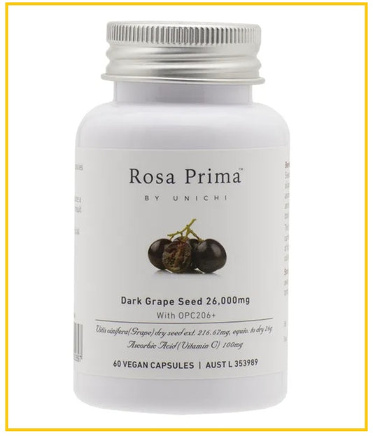 UNICHI Anti-Aging New Black Grape Seed Extract 60 Capsules