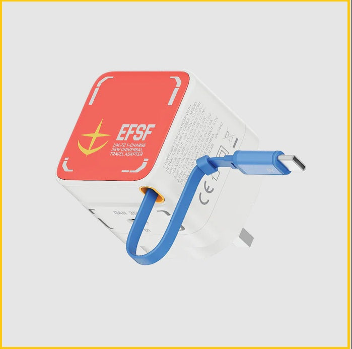 MOMAX X GUNDAM 伸縮線充電器 1-CHARGE+ GAN 35W CHARGER WITH RETRACTABLE USB-C CABLE UM72UKGDW / UM72UKGDR / UM72UKGDG