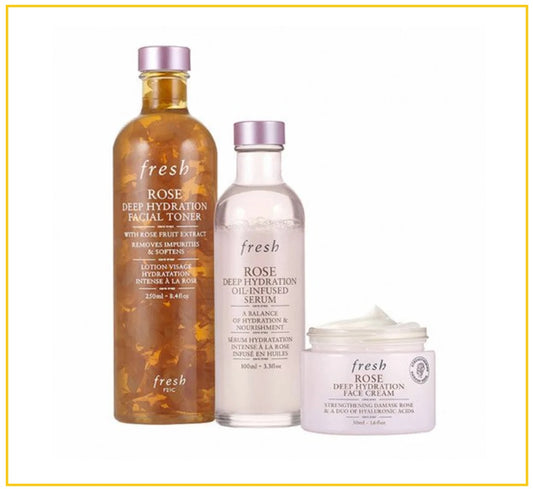 FRESH 馥蕾詩玫瑰保濕補水三件套裝 ROSE DEEP HYDRATION DUO SET