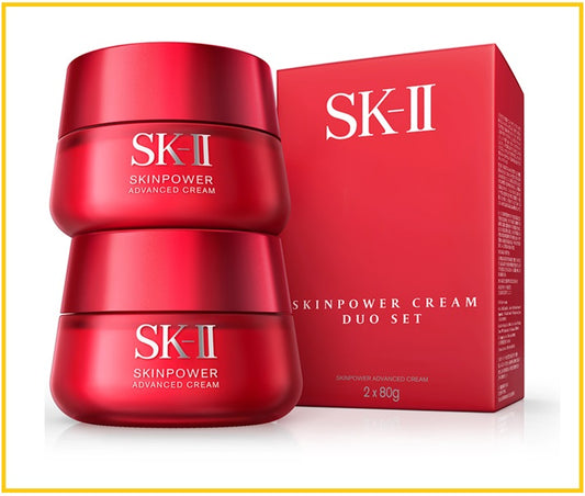 SK-II 紅瓶精華肌活能量活膚霜面霜兩件套裝 (滋潤型) SK2 SKINPOWER CREAM DUO SET CREAM 80G X2