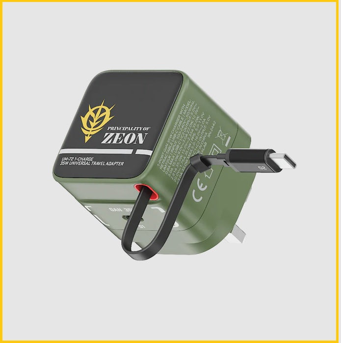 MOMAX X GUNDAM 伸縮線充電器 1-CHARGE+ GAN 35W CHARGER WITH RETRACTABLE USB-C CABLE UM72UKGDW / UM72UKGDR / UM72UKGDG