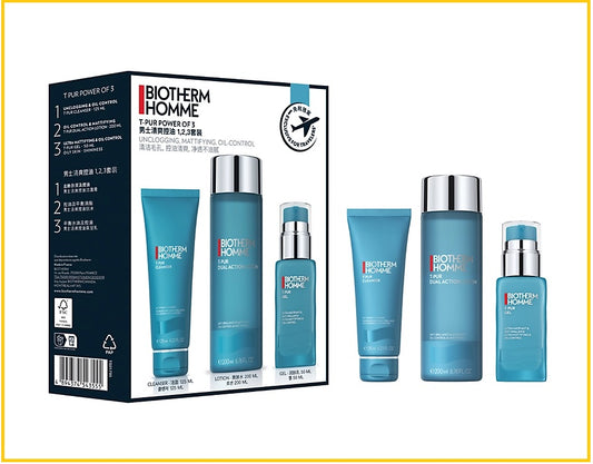 BIOTHERM 碧歐泉清爽控油三件套裝 HOMME MENS SKIN T-PUR POWER OF 3 DUO SET