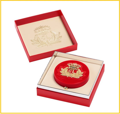 CHRISTIAN LOUBOUTIN 蘿蔔丁鑽石盒子 TEINT FETICHE REFILLABLE RED CASE