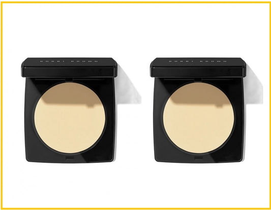 BOBBI BROWN 芭比布朗透薄超柔控油定妝粉餅兩件套裝 SHEER FINISH PRESSED POWDER #PALE YELLOW DUO SET 9G X2
