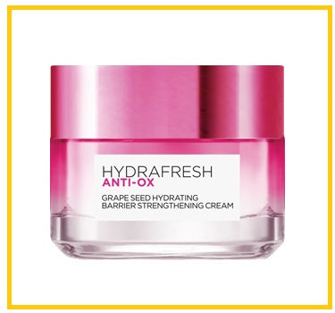 L'OREAL 歐萊雅葡萄籽滋潤乳面霜 LOREAL HYDRA FRESH ANTI-OX GRAPE SEED HYDRATING BARRIER STRENGTHENING CREAM 50ML