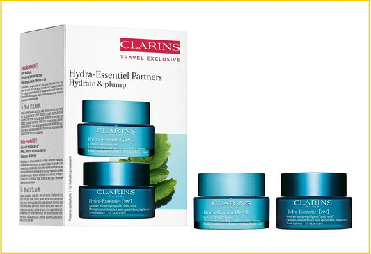 CLARINS 嬌韻詩水潤活肌不死鳥保濕日晚霜套裝 HYDRA ESSENTIEL TRAVEL DUO SETS (DAY CREAM 50ML + NIGHT CREAM 50ML)