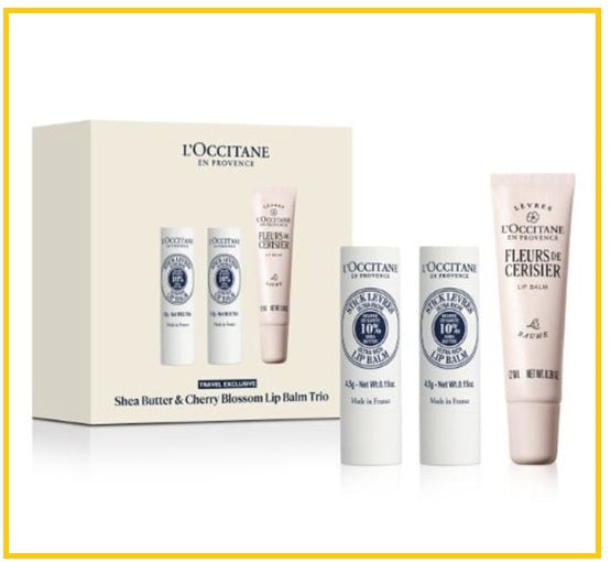 L'OCCITANE 歐舒丹唇膏三件套裝 LOCCITANE SHEA VELVETY & CB LIP BALM TRIO DUO SET