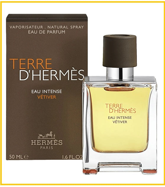 HERMES 愛馬仕大地男士香精香水 TERRE D'HERMES EAU INTENSE VETIVER EAU DE PARFUM SPRAY 50ML