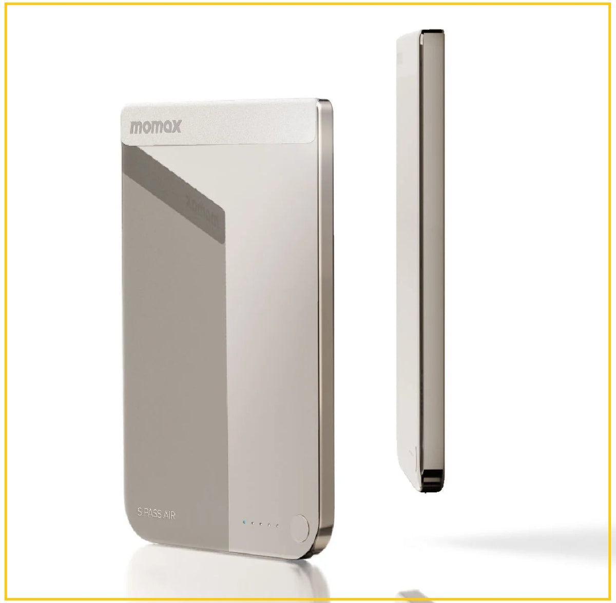 MOMAX 超薄磁吸流動電源 1-POWER S.PASS AIR 5000MAH MAGNETIC WIRELESS BATTERY PACK #SILVER / #TITANIUM / #ODYSSEY BURGUNDY IP180