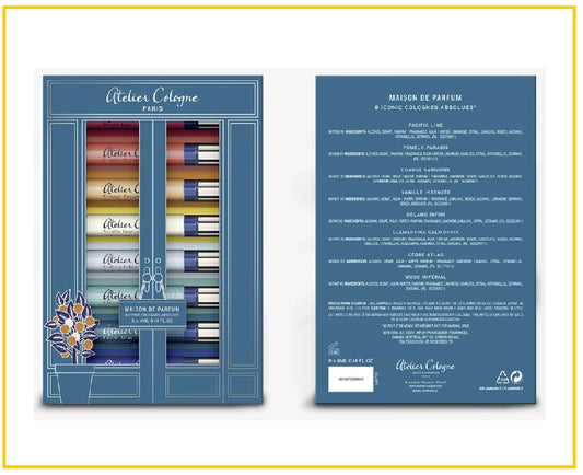 ATELIER COLOGNE 歐瓏香氛衣櫥迷你香水八件套裝 MAISON DE PARFUM ICONIC COLOGNES ABSOLUES WARDROBE DUO SET 4ML X8
