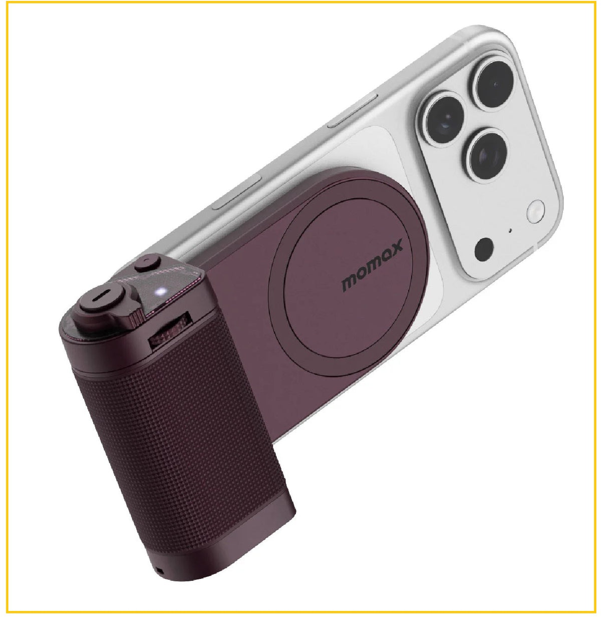 MOMAX 磁吸手機攝影手柄 1-SNAP GRIP X  MAGNETIC CAMERA GRIP WITH DETACHABLE SHUTTER #WHITE / #DUSKY CHERRY / #PURPLE KM21