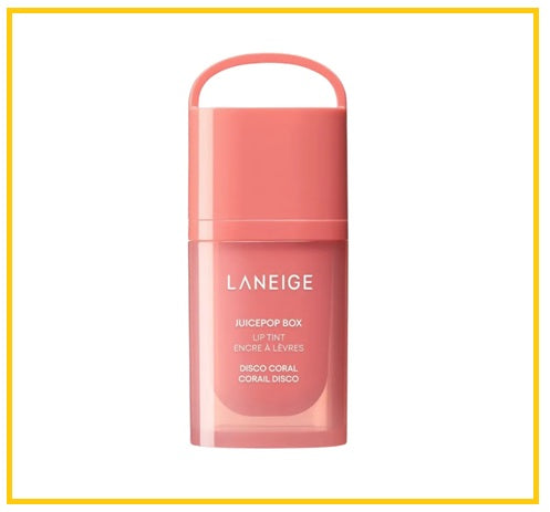 LANEIGE 蘭芝精華唇釉 JUICEPOP BOX LIP TINT #MOCHA REMIX / #DISCO CORAL / #DJ PLUM / #ELECTRO BERRY / #JAZZY JAM / #K POP PINK / #LO FI MAUVE / #MAROON MELODY / #POP STAR PEACH / #RED CLAASIC 4.5G