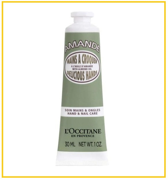 L'OCCITANE 歐舒丹杏仁護手霜 LOCCITANE ALMOND OIL DELICIOUS MOISTURIZING HAND CREAM 30ML