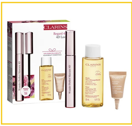 CLARINS 嬌韻詩4D立體睫毛膏橄欖妝油潔顏面霜套裝 WONDER PERFECT MASCARA 4D GIFT DUO ET