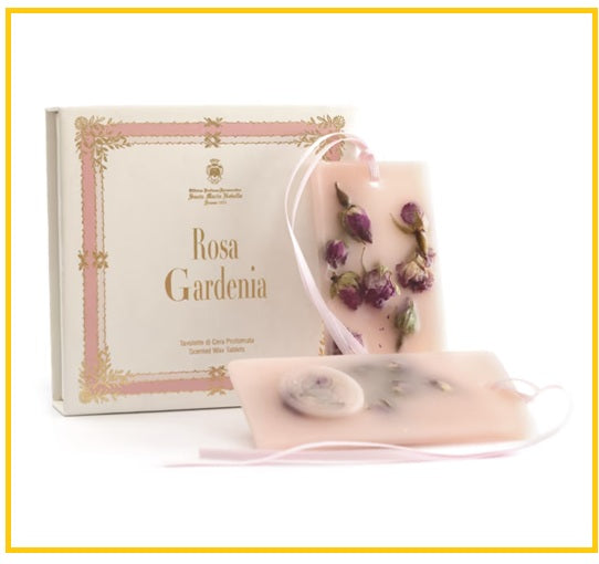 SANTA MARIA NOVELLA 聖瑪利亞修道院梔子花玫瑰香掛蠟片 1221 ROZA GARDENIA WAX TABLETS 30G X2