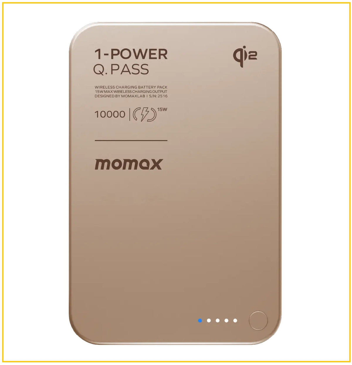 MOMAX 超薄磁吸流動電源 1-POWER Q.PASS 10000MAH QI2 MAGNETIC WIRELESS BATTERY PACK GEN 2 #BLACK / #DESERT TITANIUM / #TITANIUM IP136Q2