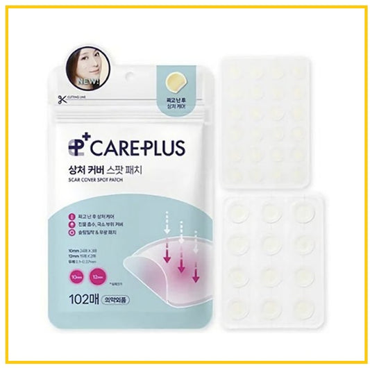 OLIVE YOUNG 隱形淺藍色痘痘暗瘡貼102貼 CARE PLUS WOUND COVER SPOT PATCH 102 STICKERS