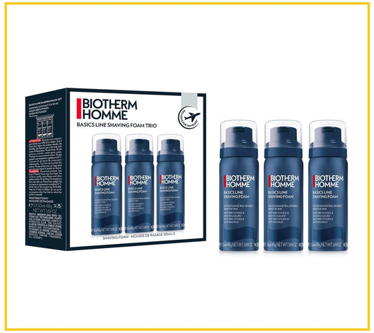 BIOTHERM 碧歐泉温泉温和刮鬍泡沫套裝 MEN TRIO SET SHAVE DUO SET 50ML X3