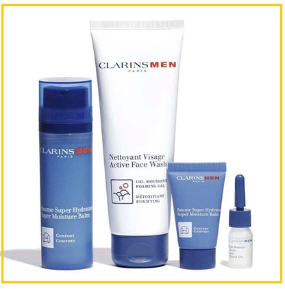 CLARINS 嬌韻詩男士保濕面霜潔面乳刮鬍油套裝 ESSENTIALS SKINCARE DUO SET