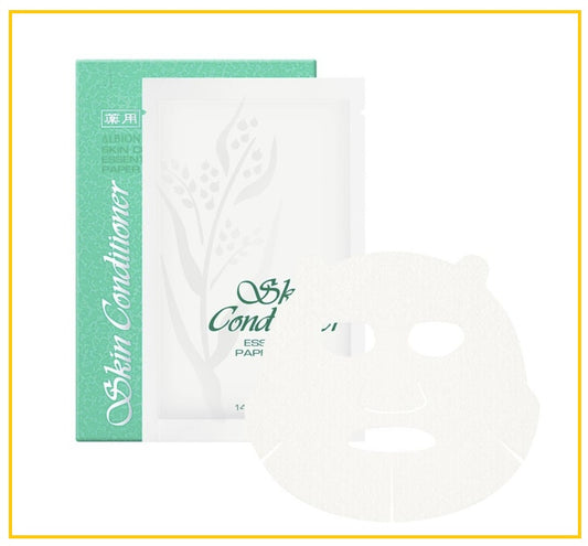 ALBION 奧爾濱健康水面膜N8片 SKIN CONDITIONER ESSENTIAL PAPER MASK N 14ML X8