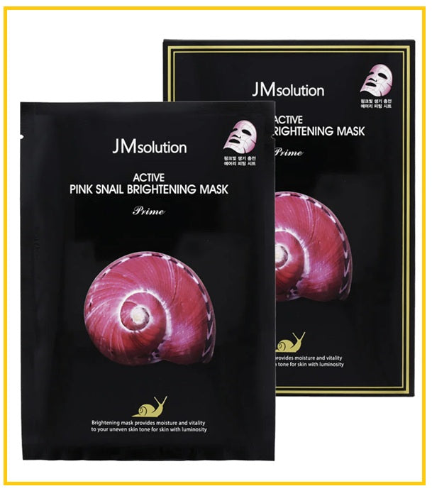 JM SOLUTION 肌司研蝸牛面膜 ACTIVE PINK SNAIL BRIGHTENING MASK 10PCS