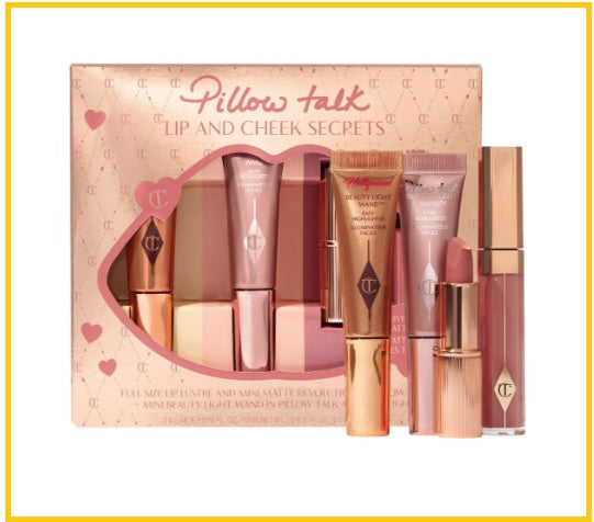 CHARLOTTE TILBURY 夏洛特唇膏唇釉腮紅高光套裝 CT PILLOW TALK LIP AND CHEEK SECRETS DUO SET