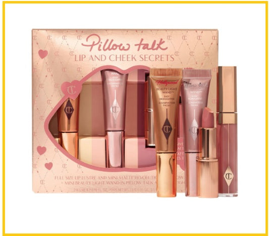 CHARLOTTE TILBURY 夏洛特唇膏唇釉腮紅高光套裝 CT PILLOW TALK LIP AND CHEEK SECRETS DUO SET
