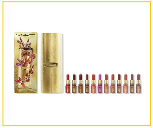 MAC 魅可限定水漾晶亮唇膏套裝 GOLDEN GIRLS 12 MINI LUSTREGLASS LIPSTICK DUO SET 1.5G X12