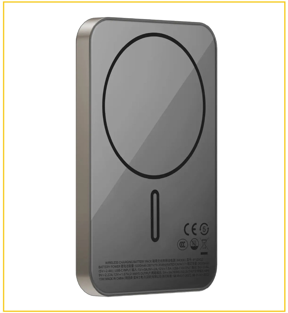 MOMAX 磁吸流動電源 1-POWER Q.PASS QI2 MAGNETIC WIRELESS POWER BANK 5000MAH #BLACK / #SANDSTONE / #TITANIUM IP129Q2