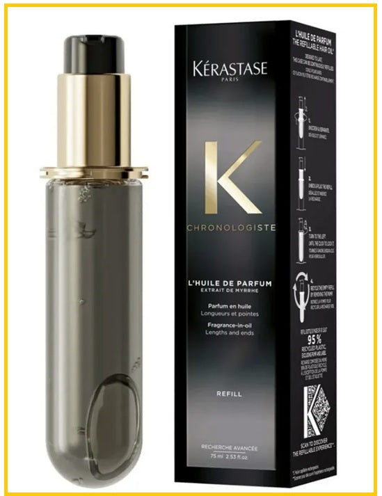 KERASTASE 卡詩黑鑽護髮精油(替換裝) CHRONOLOGISTE L'HUILE DE PARFUM HAIR OIL 75ML (REFILL)