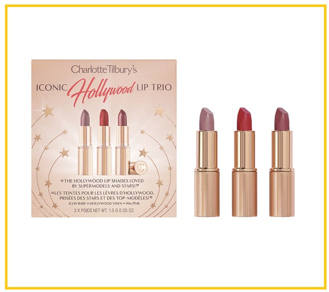 CHARLOTTE TILBURY 夏洛特星光矚目口紅唇膏三件套裝 CT ICONIC HOLLYWOOD LIP TRIO 1.5G X3