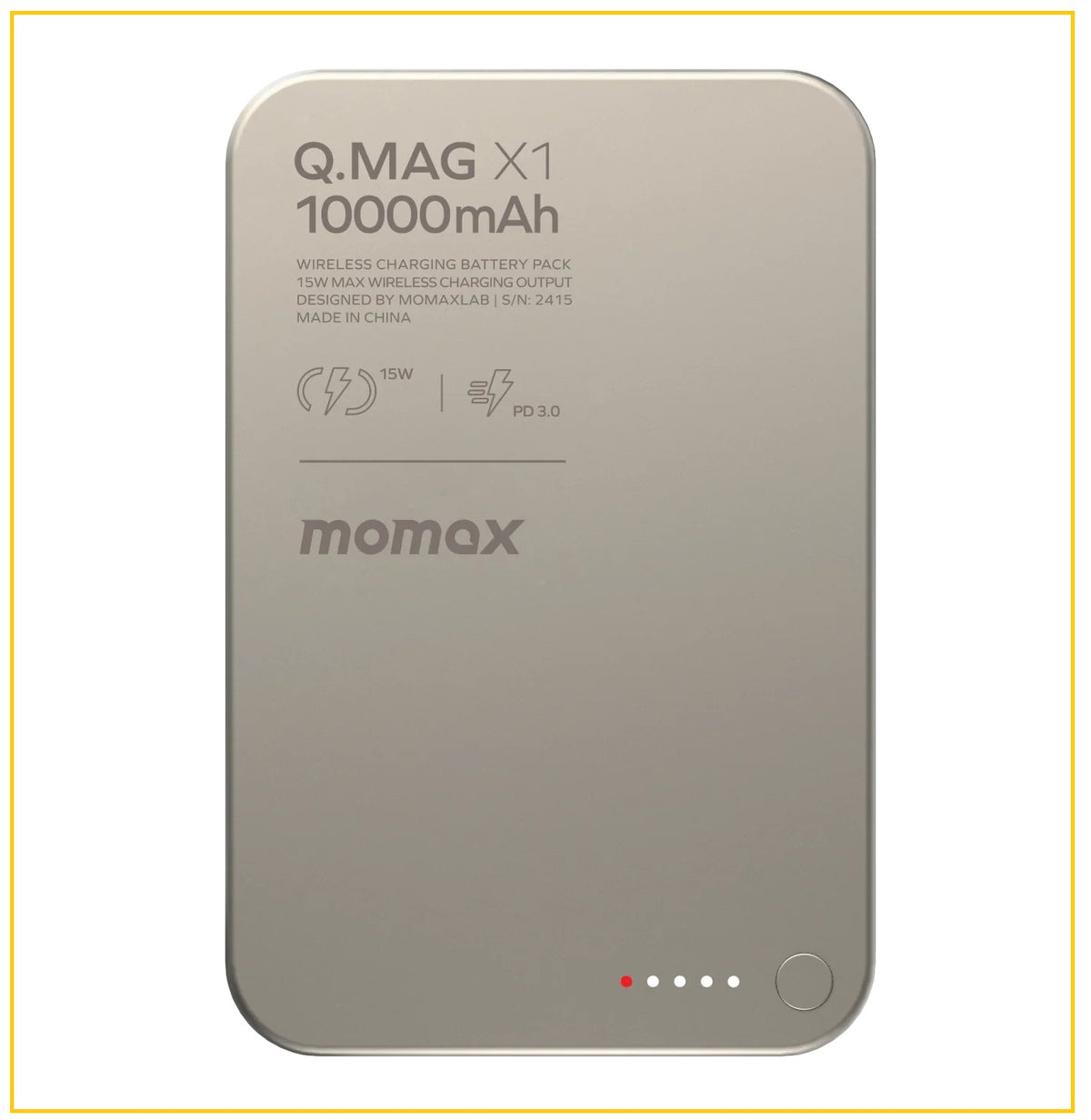 MOMAX 超薄磁吸流動電源 Q.MAG X1 10000MAH MAGNETIC WIRELESS BATTERY PACK #BLACK / #TITANIUM / #SANDSTONE / #ORANGE IP117AD / IP117AE / IP117AL2 / IP117AM