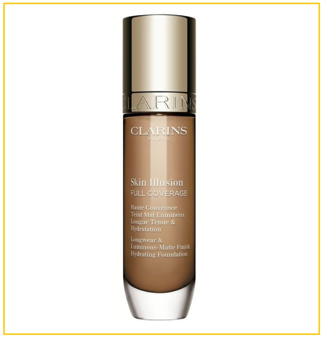 CLARINS 嬌韻詩高遮瑕霧面持妝粉底液 SKIN ILLUSION FULL COVERAGE #100C / #110.5W / #113C / #114N / #115C / #119W 30ML