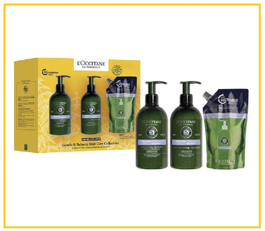 L'OCCITANE 歐舒丹草本療法溫和舒緩洗髮護髮套裝 LOCCITANE GENTLE & BALANCE COLLECTION DUO SET 500ML X3