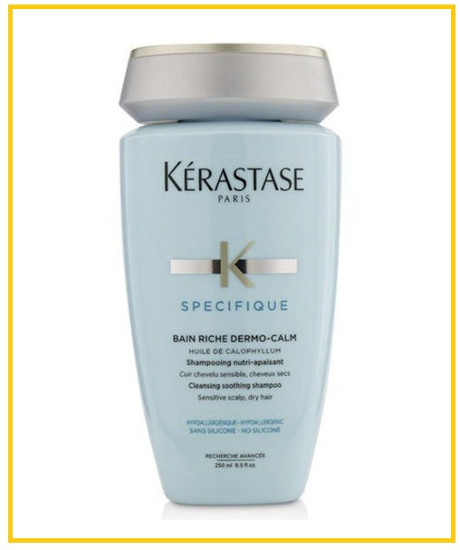KERASTASE 卡詩舒緩滋潤洗髮精洗頭水 SPECIFIQUE BAIN RICHE DERMO-CALM CLEANING SOOTHING SHAMPOO DRY HAIR 250ML