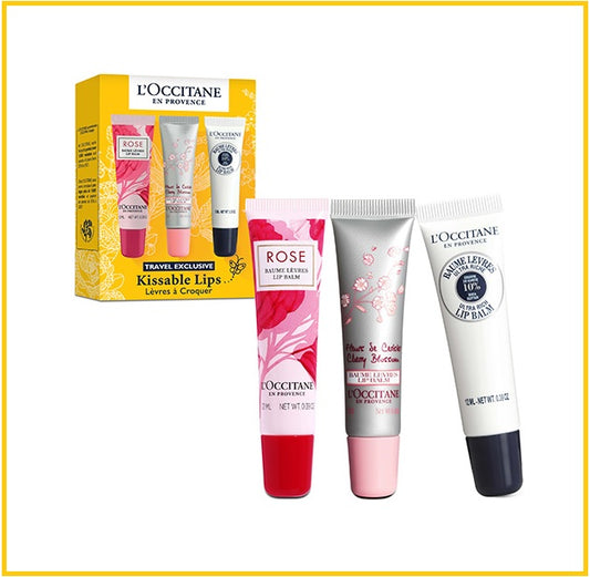 L'OCCITANE 歐舒丹水嫩保濕潤唇膏三重奏套裝 LOCCITANE EN PROVENCE KISSABLE LIPS DUO SET 12ML X3