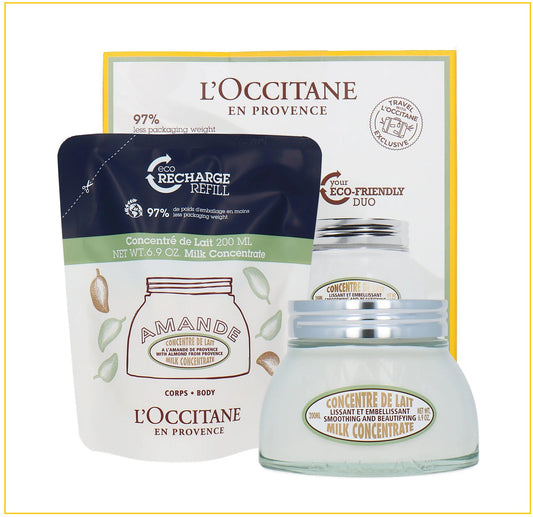 L'OCCITANE 歐舒丹杏仁緊膚凝霜套裝 LOCCITANE ALMOND MILK CONCENTRATE & ECO-REFILL DUO SET