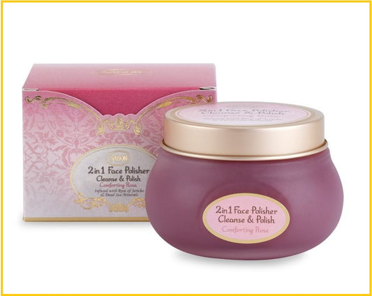 SABON 2 IN 1 FACE POLISHER COMFORTING ROSE 125ML 舒沁玫瑰2合1面部磨砂潔面霜