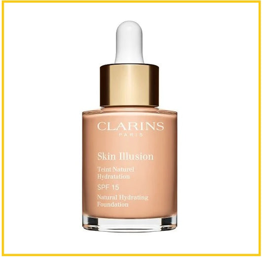 CLARINS 嬌韻詩天然保濕粉底液 SKIN ILLUSION NATURAL HYDRATING FOUNDATION SPF15 #100 / #100.5 / #102.5 / #105 30ML