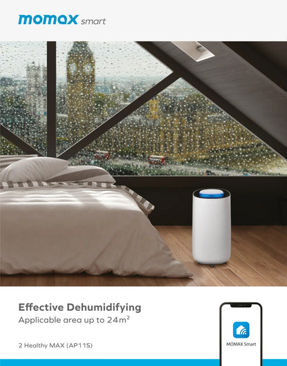 MOMAX 2 HEALTHY MAX IOT AIR PURIFYING DEHUMIDIFIER AP11S 智能2in1空氣淨化抽濕機