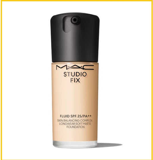 MAC COSMETICS 魅可定制專業無瑕霧鏡粉底液 STUDIO FIX SPF25 PA++ SKIN BALANCING COMPLEX LONG WEAR SOFT MATTE FOUNDATION #NC12 / #NW11 30ML