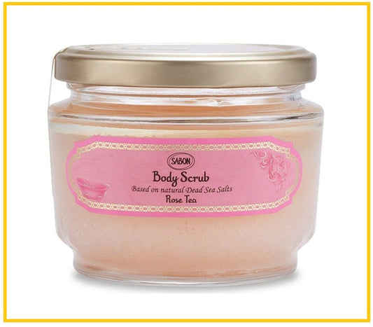 SABON 玫瑰花茶死海鹽淨化修護身體磨砂 BODY SCRUB MEDIUM ROSE TEA 320G