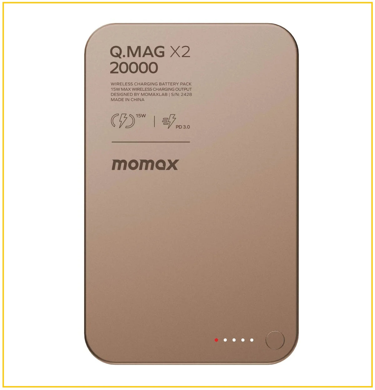 MOMAX 磁吸流動電源 Q.MAG X2 MAGNETIC WIRELESS POWER BANK 20000MAH GEN 2 #BLACK / #TITANIUM / #DESERT TITANIUM IP133