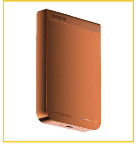 MOMAX 磁吸流動電源 1-POWER S.PASS 10000MAH QI2 MAGNETIC WIRELESS BATTERY PACK #BLACK / #TITANIUM / #ORANGE IP162Q2D / IP162Q2L / IP162Q2M
