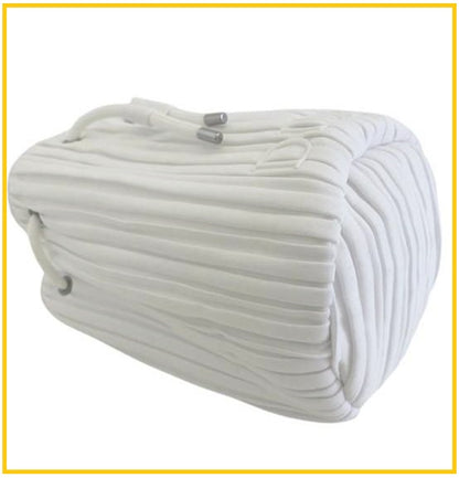 CHRISTIAN DIOR White Striped Drawstring POUCH BAG 2025
