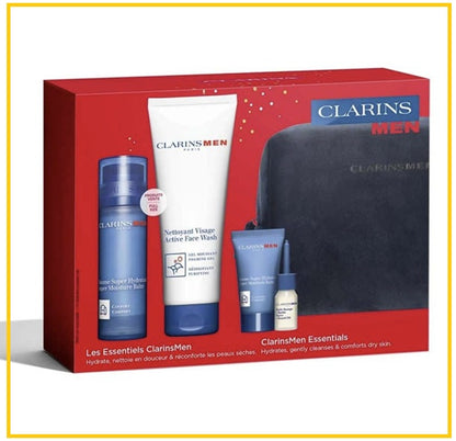 CLARINS 嬌韻詩男士保濕面霜潔面乳刮鬍油套裝 ESSENTIALS SKINCARE DUO SET